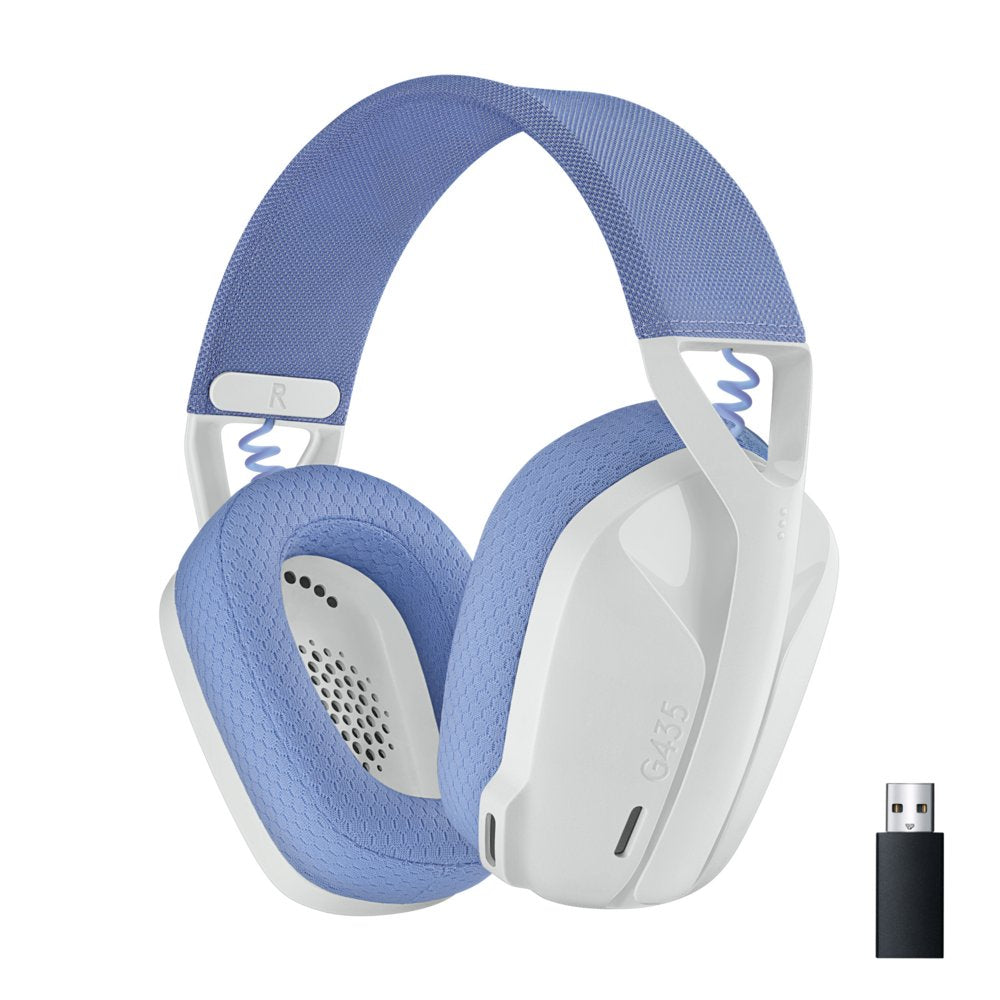 Logitech G G435 | Draadlooze Over-ear Gaming Headset | Bluetooth & USB-A Receiver | Wit/Lilac - Matmuis - Matmuis